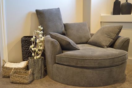 Armchair with cushions